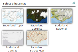 A custom basemap gallery A custom basemap gallery